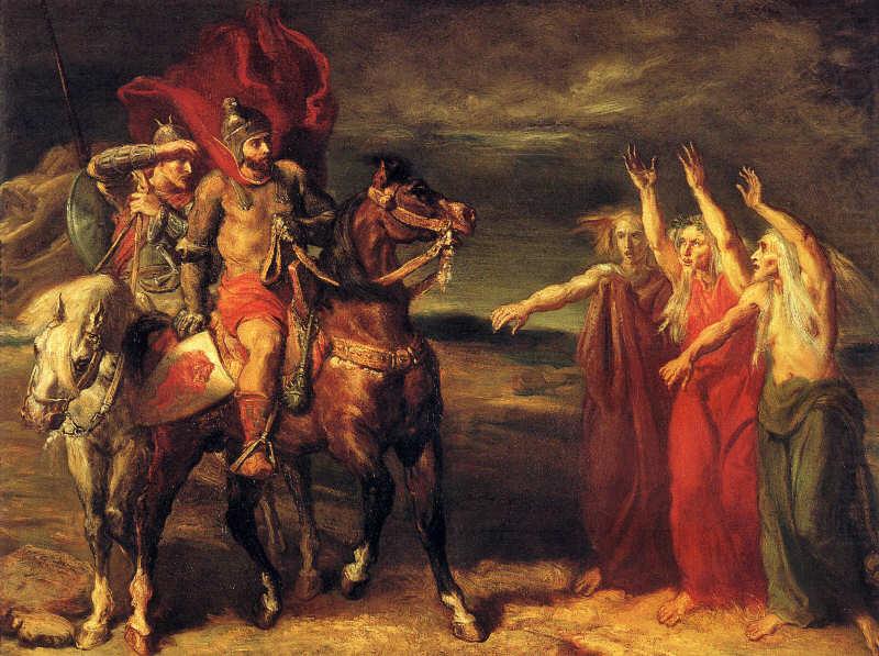 Macbeth and Banquo meeting, Theodore Chasseriau